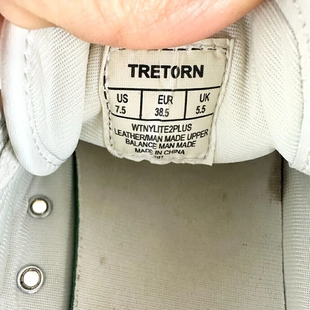 Tretorn Nylite Plus Leather Sneakers White Women's Size 7.5